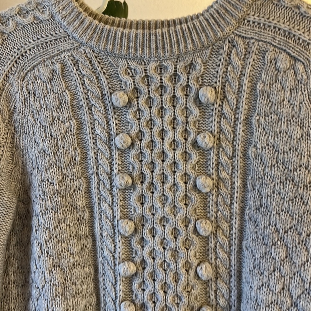 J.crew Popcorn cable-knit sweater in light gray - Picture 5 of 6